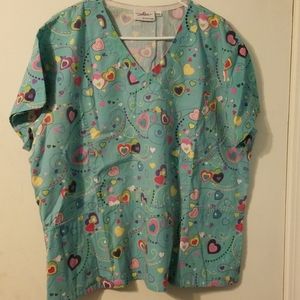 White  Swan scrub top